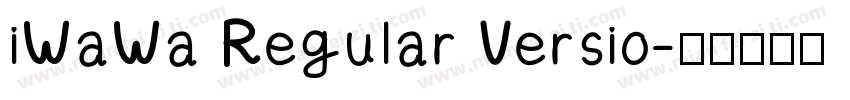iWaWa Regular Versio字体转换